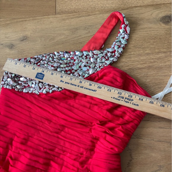 Jovani one shoulder formal mini dress 10 - Picture 4 of 8